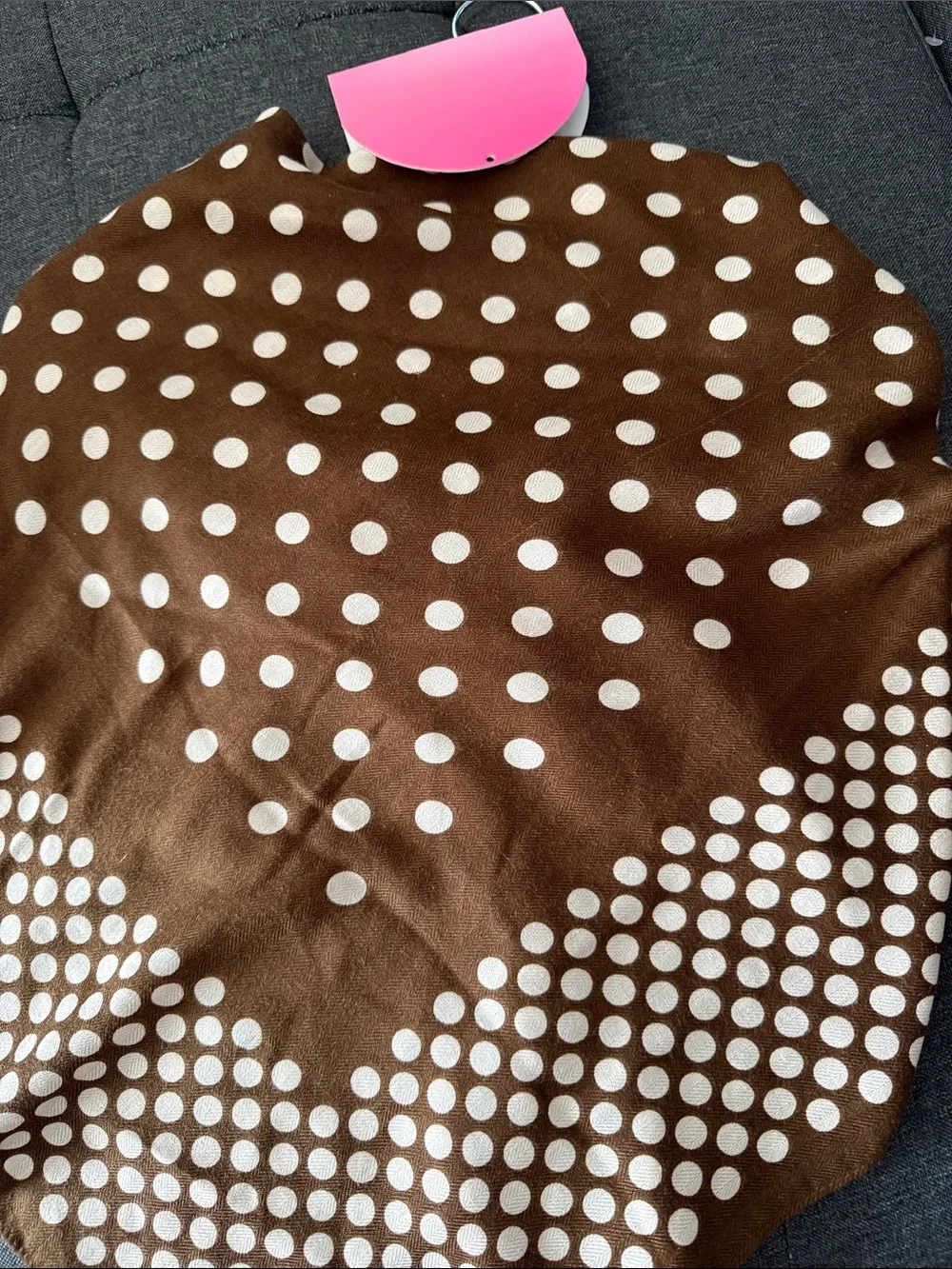 Brown Polka Dot Scarf- true love